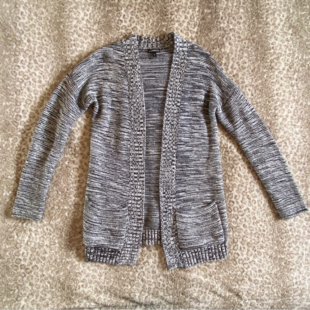 Express Black/White Cardigan Size Small